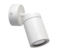 Applique Murale Blanche Ø 7 Cm Petite Orientable GU10 Métal Verre IP44 Spot