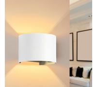 Applique Murale Blanche LED 6W IP54 Rond - Blanc Chaud 2300K - 3500K