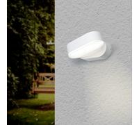 Applique Murale Blanche LED IP54 Orientable Ovale - Blanc Chaud 2300K - 3500K