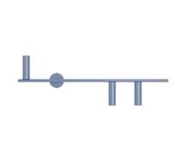 Applique Murale Bleue Métal 81 Cm Longue Pour 3x GU10 Lampe Murale Salon Couloir