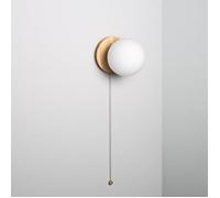 Applique Murale Bois et Verre Gold Orbit Naturel