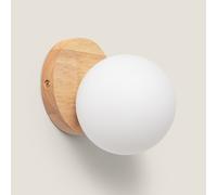 LEDKIA LIGHTING - Applique Murale Kamulo | Design Moderne et Scandinave | Compatible Ampoule G9 | Pour Salon, Chambre, Cuisine | Installation Intérieure, Naturel, Bois