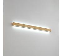 Applique Murale boisée vers Le Haut et vers Le Bas, Lampe Murale linéaire à LED Moderne, Longue rectangulaire pour Salle de Bain, vanité, Abat-Jour en PVC, escaliers en Bois de Caoutchouc, Couloir,