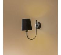 Applique murale Bona Euluna, dimmable, noir, Salon / Salle à manger, Métal, Moderne, Applique Murale Tissu