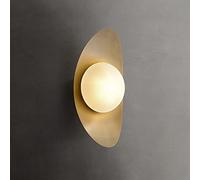 Applique murale boule de verre postmoderne de 35 cm, lampe créative pour salon, lanterne simple en fer forgé pour chambre, chevet, couloir, bureau, hall d'exposition, hôtel, bar, villa. Décoration pa