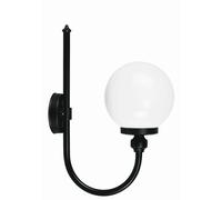 Applique Murale Boule Écran Noir Blanc E27 IP43 Rustique MELANTHA