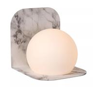 Applique Murale Boule en Verre Marbre IP44 Salle de Bain H:16 CM G9 Wandleuchte