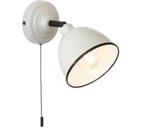 Applique murale - BRILLIANT - Telio - Métal - H12,5cm - Gris - Interrupteur tirette