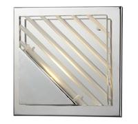 Applique murale cage d'escalier Applique LED carrée couloir, aluminium chromé argenté, 5W 350lm 3000K, Lxl 15x15 cm