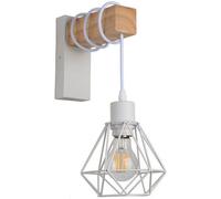 Applique Murale Cage ""Roden"" : Couleur - Blanc Blanc