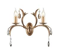 Applique Murale CANDELA 10 Bronze B:44cm 2xE14 Lampe Vintage Chambre À Coucher