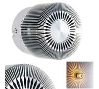 Applique murale Cantoni, applique en métal nickel mat, spot mural à 1 flamme, 1 x G9, spot mural avec effet lumineux, ampoule(s) non incluse(s)