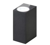 Applique murale carrée double faisceau up & down culot GU10 - noir [Lunartec]