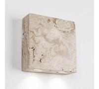 Applique murale carrée en pierre naturelle, applique murale en travertin G9, lampe murale Wabi Sabi, appliques murales câblées, éclairage mural intérieur pour chambre à coucher, salon, couloir, 10 W