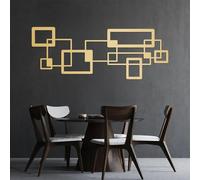 Applique Murale carrée géométrique en métal, décoration Minimaliste, Grande Suspension carrée, décoration Abstraite en métal pour la Maison, Art linéaire Moderne pour Salon, chamb