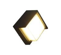 Applique murale carrée LED étanche et élégante - Éclairage extérieur anti-éblouissement pour porche, terrasse, clôture et entrée - Lampe extérieure moderne pour la décoration intérieure (Lumière blanc