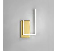 Applique Murale Carrée Led Style Nordique En Métal Doré, 10 W, Idéale Pour Une Chambre, Une Table de Chevet, Un Mur Tv Ou Un Salon. Luminaire Linéaire Disponible En 3 Couleurs./6000K