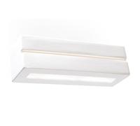 Applique murale céramique blanche Applique intérieure E27 blanche Lampes d'escalier murales, UP DOWN à personnaliser, 1x E27, LxlxH 32x9x9 cm