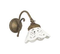 Applique Murale Céramique Laiton H: 15,5 CM Pivotant E14 Spot Cuisine Couloir