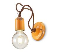 Applique Murale Céramique Métal B : 11 CM Fait à la Main Orange Mur Lampe