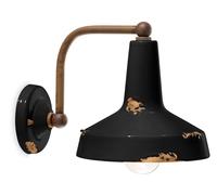 Applique Murale Céramique Noir B : 20 CM E27 Main Industriel Wandleuchte Cuisine