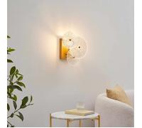 Applique murale chic métal doré brillant et verre - Emilia