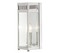 Applique Murale Chrome en Laiton Carré IP44 Vintage Higgins Lampe Maison Entrée,