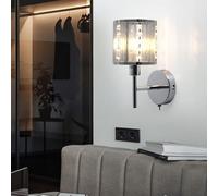 Applique Murale Chromée Argentée Pour Chambre D'Hôtes Éclairage K5 Cristal Lampe