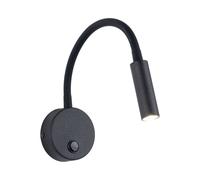 Applique Murale Col De Cygne Avec Interrupteur H: Max. 45 Cm Flexible G9 Noir