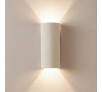 Lindby Applique Murale Colja à intensité variable en Beige Plâtre/Terre Cuite e. a. pour Salon & Salle manger (à 2 lampes, GU10) Lampe Eclairage Luminaire Mural