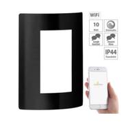 Applique murale connectée 600 lm compatible commandes vocales - noir Luminea