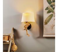 Applique murale Corda ONLI, dimmable, beige, Salon / Salle à manger, Textile / Tissu / Soie, Bord de mer, Applique Murale Tissu