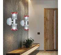 Applique Murale Lumière De L'Escalier Verre Cuisine 2 Flammes H 22 CM 2x