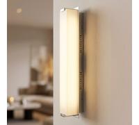 Applique Murale Couloir Chambre à Coucher Verre Satiné Oblong Chrome LED