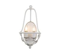 Applique Murale Couloir Chandelier Optique 2-Flammig E14 Acier Blanc Salon