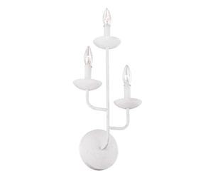 Applique murale couloir lampe de salon 3x E14 lustre design acier blanc