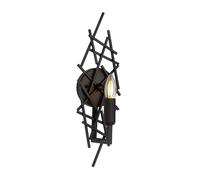 Applique Murale Couloir Lampe de Salon Noir Bronze Acier E14 Luminaire Sportif
