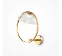 Applique murale couloir lampe salon LED laiton verre clair anneau lampe design