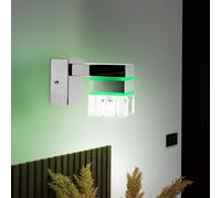 Applique Murale Couloir Treppenhauslampe Changeur de Couleur Chrome Métal LED