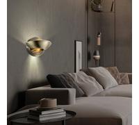 Applique Murale Couloir Verre Métal Vieux Laiton Up & Down Blanc Chaud LED