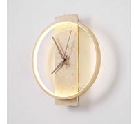 Applique Murale créative avec Horloge géométrique Noire, luminaire Mural Moderne, éclairage d'intérieur Moderne pour Salon, Restaurant, Chambre, Couloir, Blanc Chaud 3000K