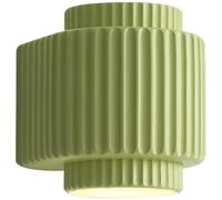 Applique murale créative française Lampe de couloir minimaliste japonaise en résine rayée Lampe d'appoint moderne for escalier de chambre(Green)