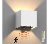 Applique murale CUBEL détecteur de mouvement pour extérieur blanc IP65 Up