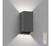 Applique murale CUBEL pour extérieur anthracite IP65 Up & Downlight