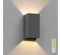 Applique murale CUBEL pour extérieur anthracite IP65 Up & Downlight [EEK: E]