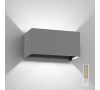 Applique murale CUBEL pour extérieur gris IP65 Up & Downlight incl. 2