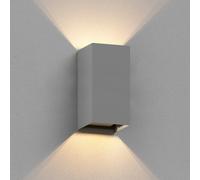 Applique murale CUBEL pour extérieur IP65 up/downlight gris mat anguleux 1x G9
