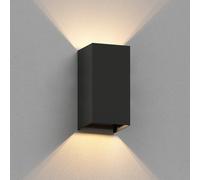 Applique murale CUBEL pour l'extérieur IP65 up/downlight noir mat rectangulaire