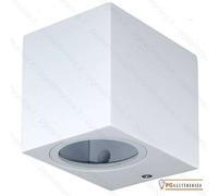 Applique Murale Cubo G10 Simple Émission Extérieure IP65 Aluminium Blanc