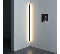 Applique murale d'angle noire, abat-jour en acrylique, luminaire mural en aluminium, lampes murales d'angle à LED d'ambiance pour salon, chambre à coucher, salle de jeux, créer une fête animée